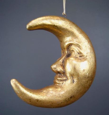Julkula CRESCENT MOON – halvmåne guldfärgad 11cm
