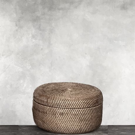 Rottingbox AMBI rund med lock liten Ø40cm H20cm