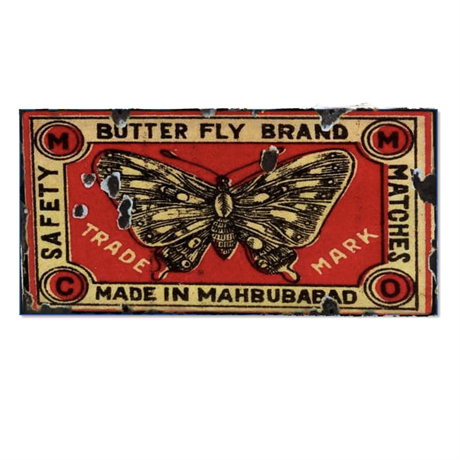 Metallskylt i vintagestil – Butterfly Matches 15x20cm
