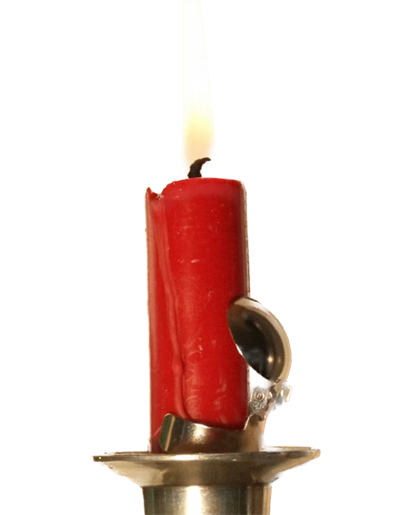 Ljusängel silverfärgad från Gusums Messing