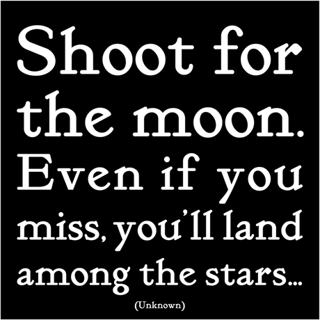 MAGNET Quotable – Shoot for the moon... 9x9cm