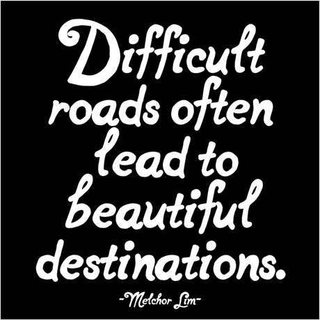 MAGNET Quotable – Difficult roads... 9x9cm