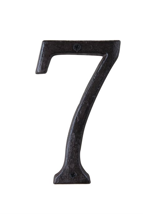 Fasadsiffra 7 – handgjord i gjutjärn H:14cm