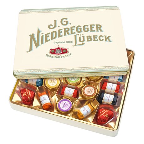Nostalgiasken – Niedereggers populäraste marsipan i retroask 298g