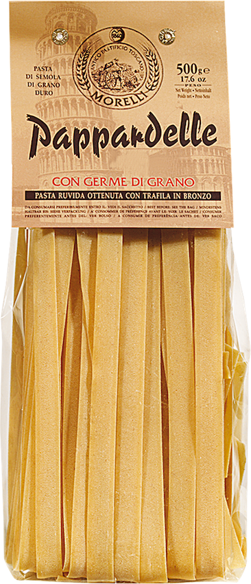 ÅTER I LAGER !!! Morelli Pasta di Semola di Grano Duro con Germe di Grano – PAPPARDELLE 500G