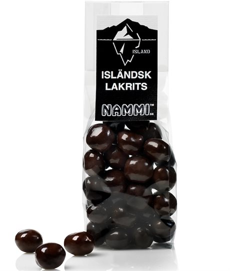 Bingókúlur – isländsk lakritskola med mörk choklad 140g