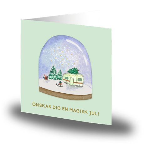 Kvadratiskt kort med kuvert – Önskar dig en magisk jul 15x15cm
