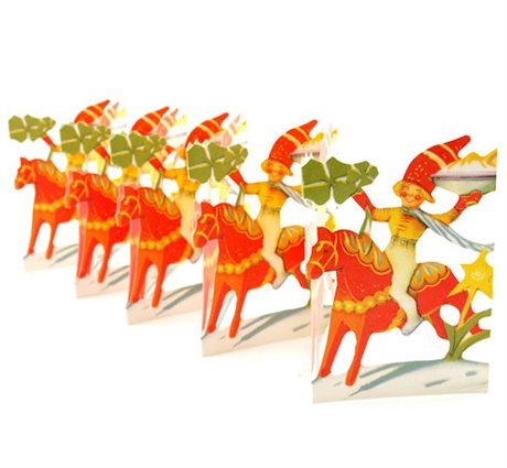 Pappersrad Pojke på Dalahäst 13x70cm