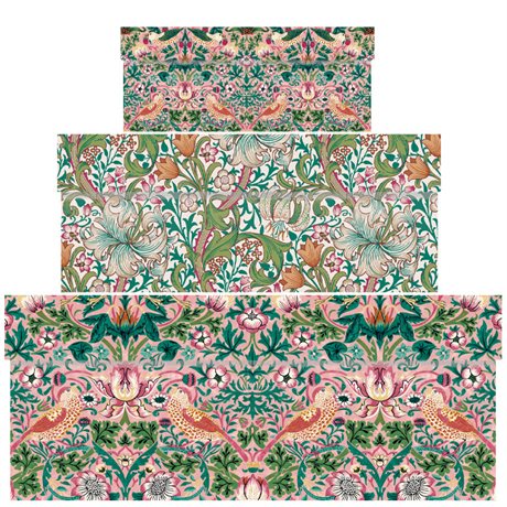 Förvaringsbox – Strawberry Thief Blush av William Morris. Tre storlekar. Pris från: 