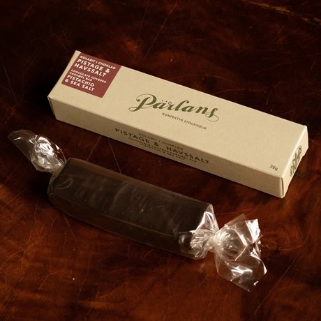 Pärlans kolabit Pistage & Havssalt 38g