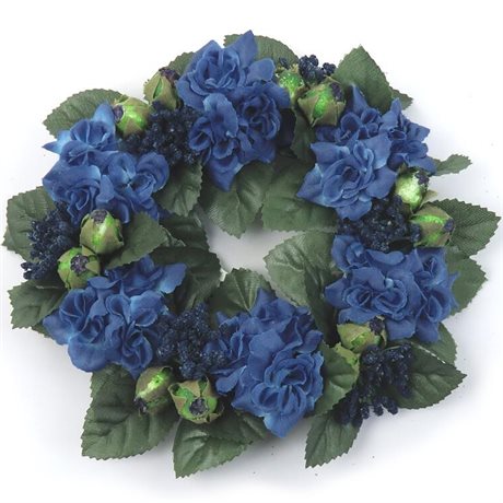 Ljusmanschett rose Dark Blue För blockljus ID:7,8cm YD:16cm