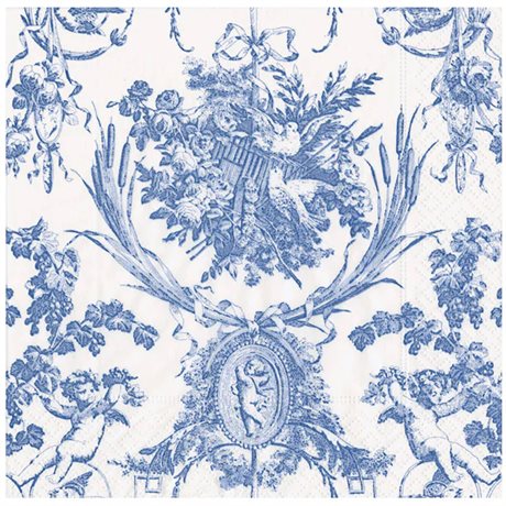 Servetter Kaffe Romantic Toile Blue