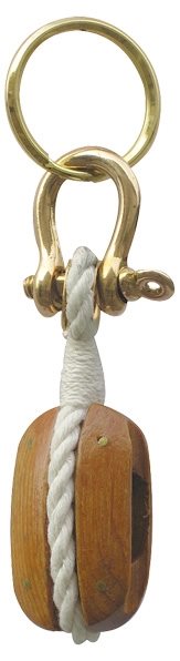 Nyckelring talja / block i trä