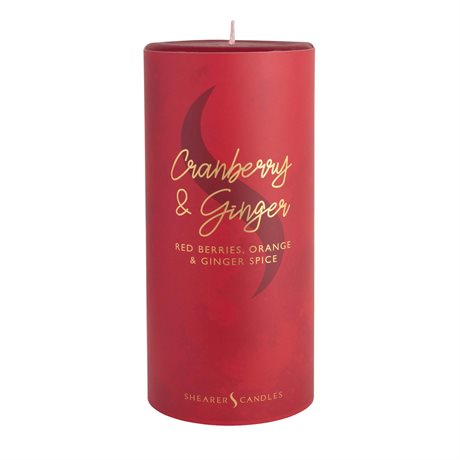 Doftljus – Cranberry & Ginger Pelarljus H:7,2cm Ø:7,5cm 100H
