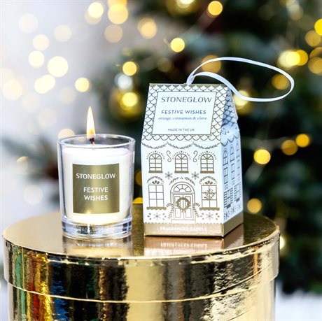 Doftljus Festive Wishes – Orange, Cinnamon & Clove 15H