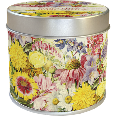 Doftljus med Vintagemotiv Sommarbuketter – doft: Blomsteräng 