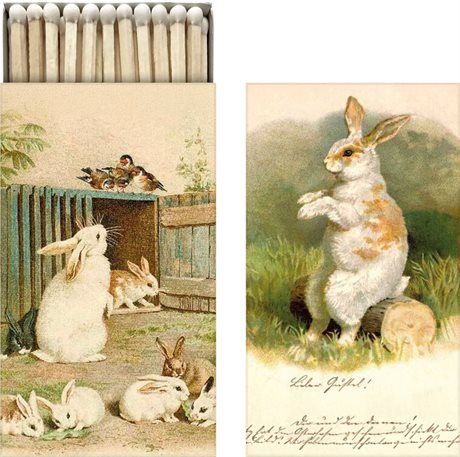 TÄNDSTICKOR VINTAGE Kaniner 6x11cm
