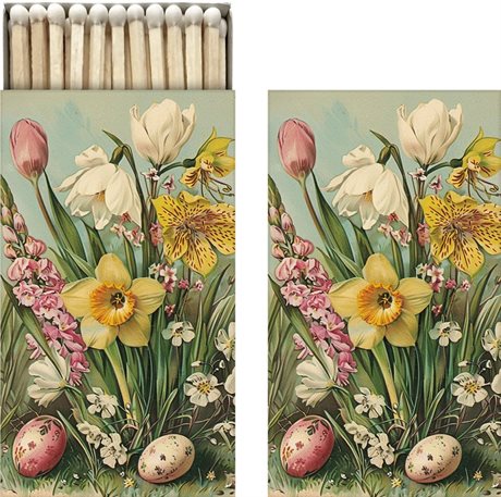 TÄNDSTICKOR VINTAGE Påskblommor 6x11cm