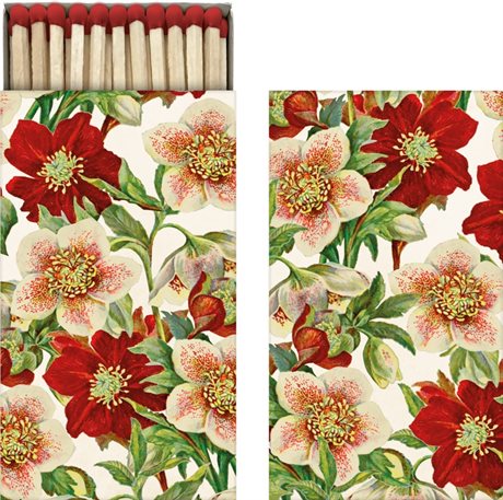 TÄNDSTICKOR VINTAGE Julbär & Julrosor 6x11cm