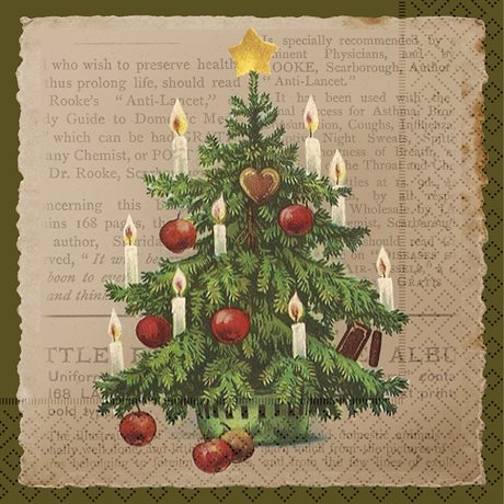 Servetter Lunch Julkollage & Gran Vintage