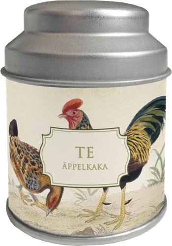 Te i fin vintage plåtburk – Tupp & höna Smak: Äppelkaka