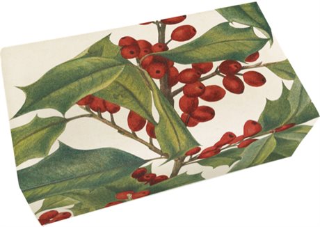 Fast tvål med Vintagemotiv Järnek – doft: Juläpple 200g