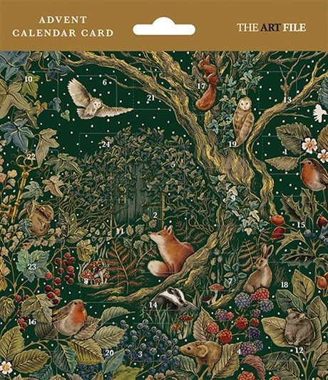Kalenderkort, dubbelt med kuvert & insidestext – Secret Garden 15,8x15,8