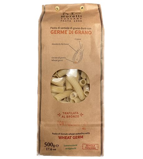 Morelli TORTIGLIONI GERME DI GRANO – Tortiglioni med vetegroddar 500g