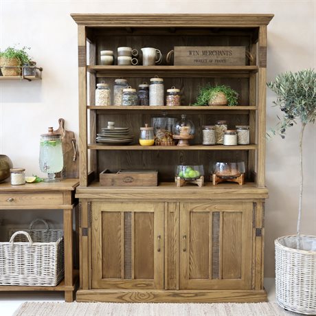 Skåp Marseille med öppna hyllor och dörrar, trä