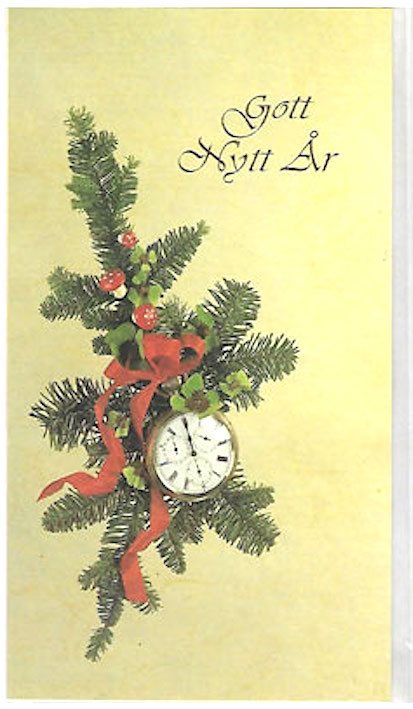 Dubbelt kort m kuvert – Nyårshälsning nr.1 16x9cm
