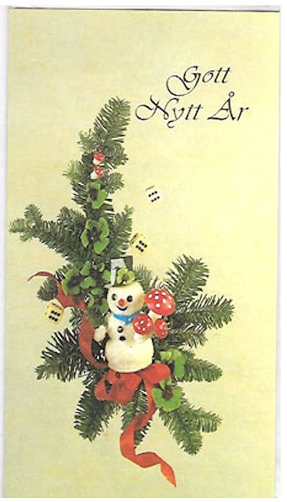 Dubbelt kort m kuvert – Nyårshälsning nr.2 16x9cm