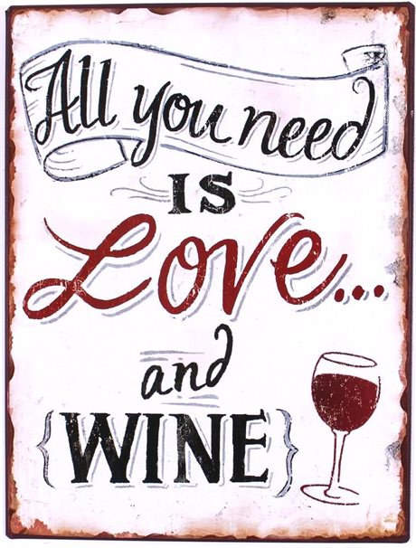 Plåtskylt – All you need is love...