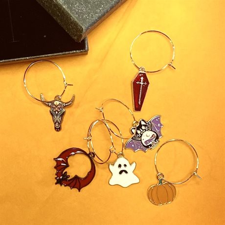 Wine Charms, 6 glasmarkörer – HALLOWEEN