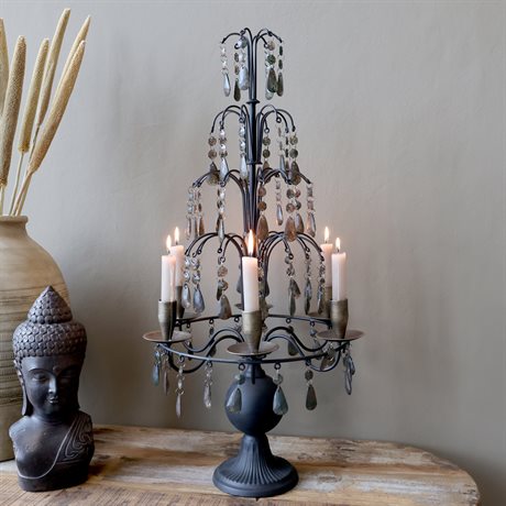 Ljusstake med prismor