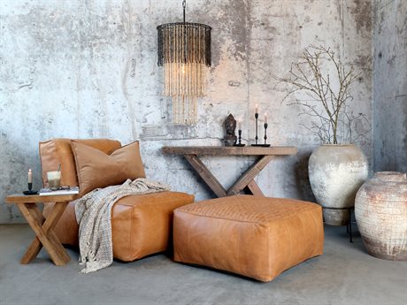 Loungepuff läder 