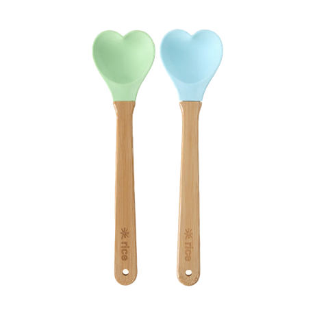 Slev/slickepott i silikon & bambu, 2 pack, 23 cm