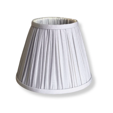 Lampskärm Vit veckad – till portabla bordslampor
