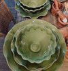 Skål / Fat GRACE SWIRL i keramik – Grön Liten Ø:34cm