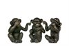 Set med tre apor i poly – Inte se, inte höra & inte tala 14x9x13cm