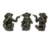 Set med tre apor i poly – Inte se, inte höra & inte tala 14x9x13cm