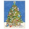 Julkort med kuvert, blank insida – Nativity Tree 12x15cm 5-pack 