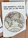 Presentkort med kuvert – How wonderful life is… 9x13cm