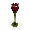 Ljuskopp på fot tulpan röd - stor