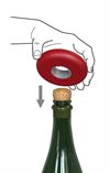 Champagneöppnare Hoopla – skjut, tryck & vrid...