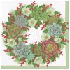 Servetter Kaffe Succulent Wreath