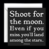 Dubbelt kort med kuvert Quotable – Shoot for the moon... 13x13cm