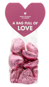 Chokladhjärtan med nougatfyllning – A bag full of love 100g