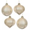 Julkulor ESTELLE i glas, champagne & små pärlor Ø:8cm 4-pack