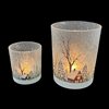 Ljuslykta i glas – Vinter liten H:8cm