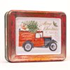 Farmhouse Merry Christmas Vintage Van Tin – runda havrekakor i fin burk 400g